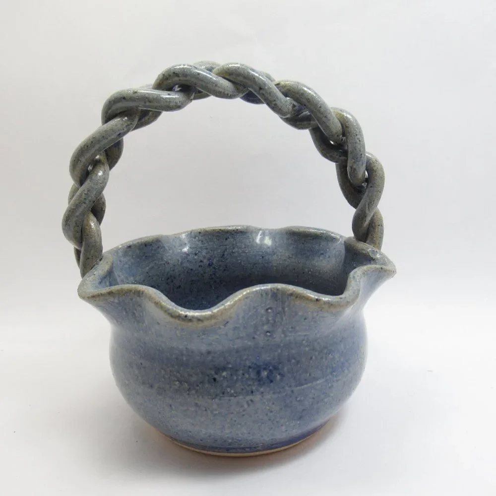 Braided Handle Ragsdale Pottery Basket